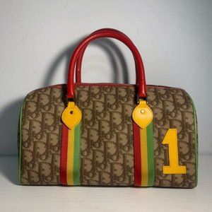 vintage old flower large capacity shopping bag